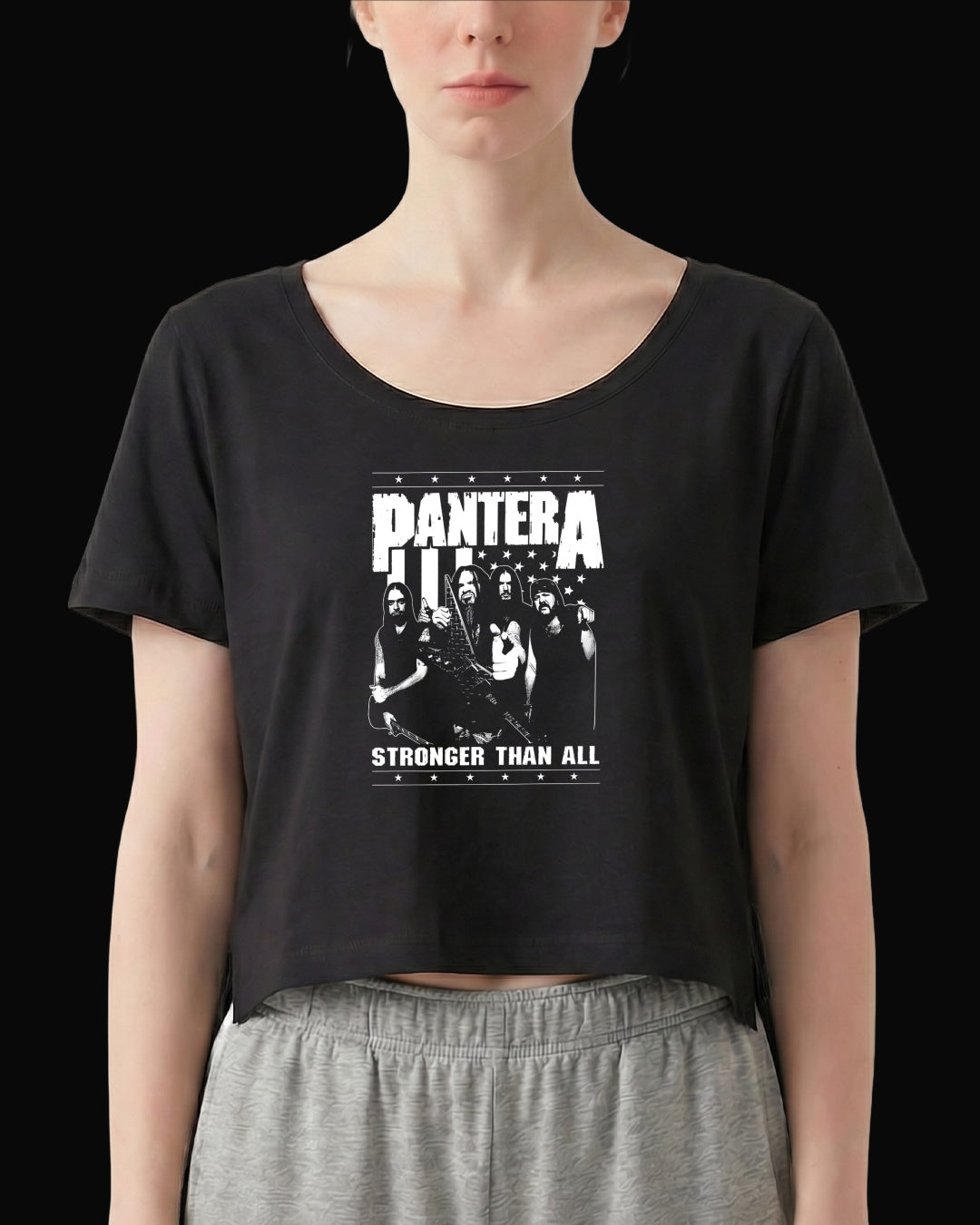 Pantera Stronger than all Siyah Kadın Tişört V2