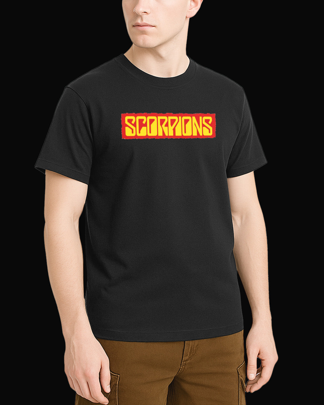Scorpions Grup Logo Siyah Tişört