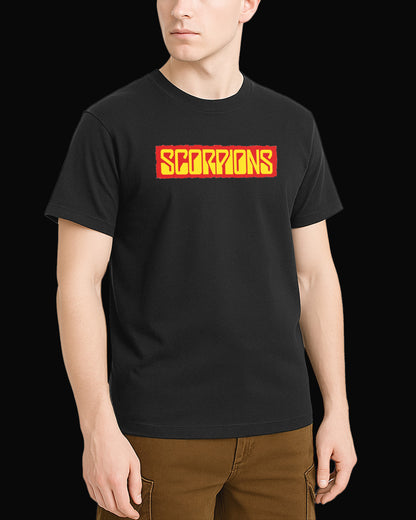 Scorpions Grup Logo Siyah Tişört