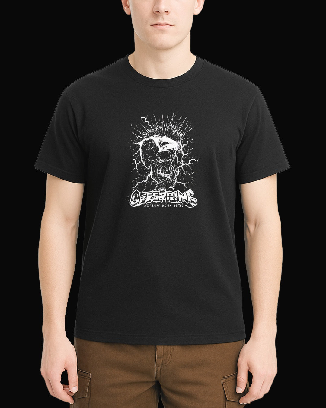 The Offspring Mohawk Skull Siyah Tişört