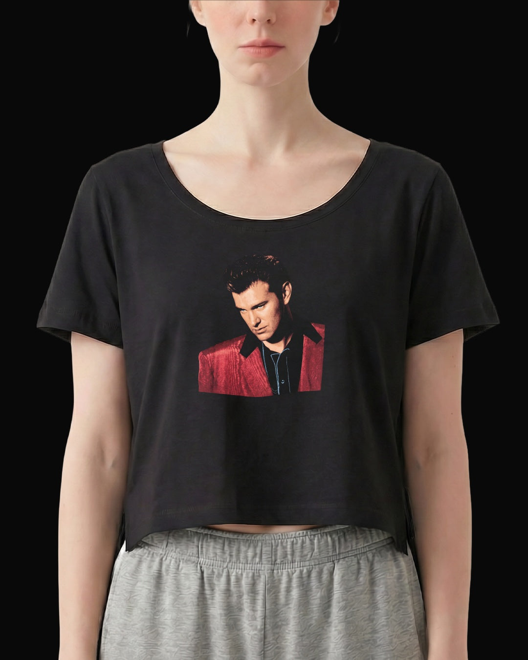Chris Isaak Red Blazer Siyah Kadın Tişört