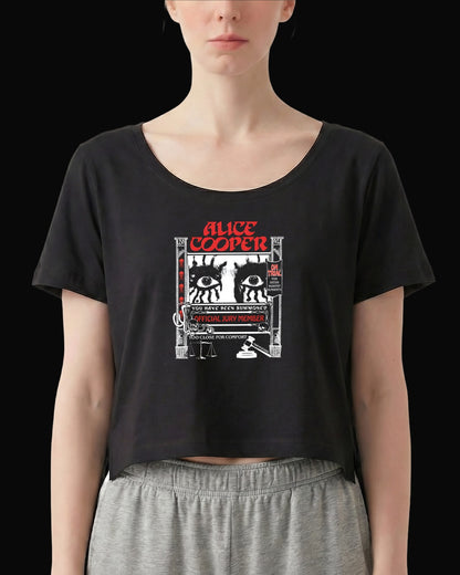 Alice Cooper Too Close For Comfort-2 Siyah Kadın Tişört