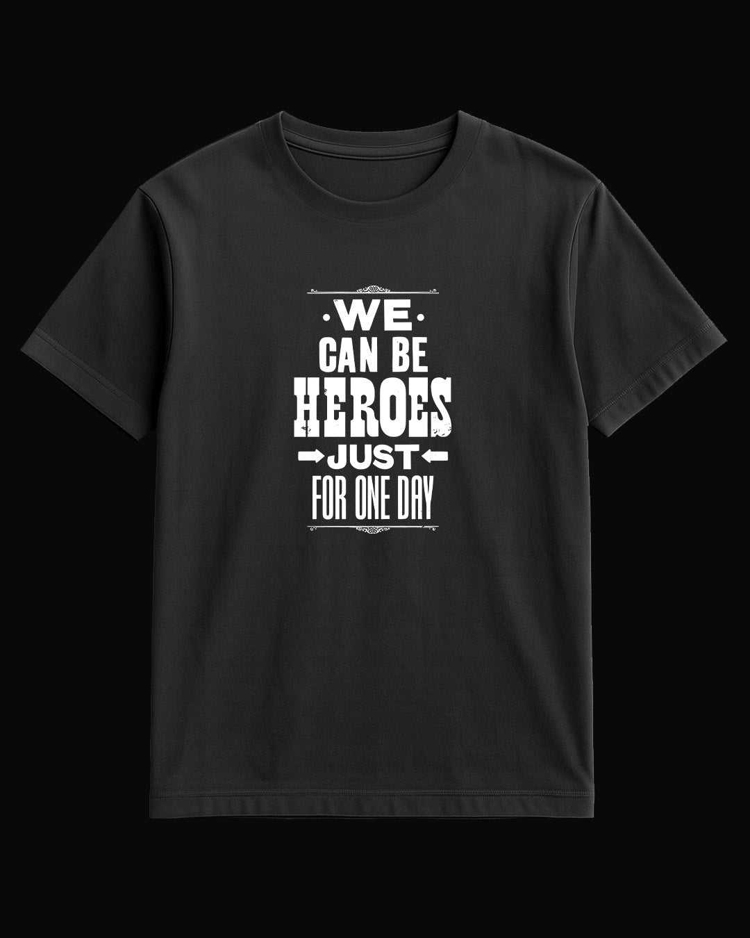 Queen We Can Be Heroes Siyah Tişört