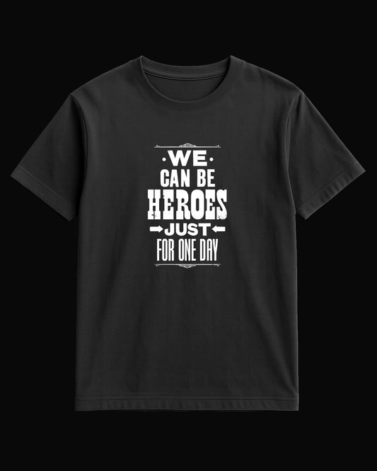 Queen We Can Be Heroes Siyah Tişört