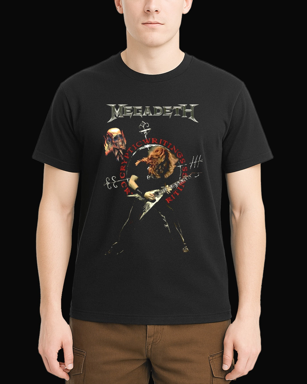 Megadeth Dave and Crypt Siyah Tişört
