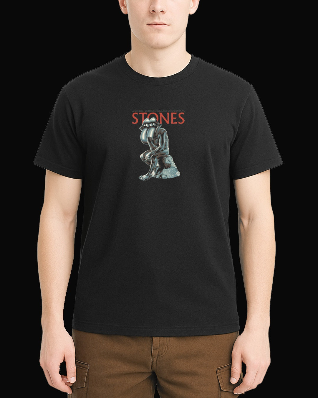 The Rolling Stones Thinking Tongue Siyah Tişört