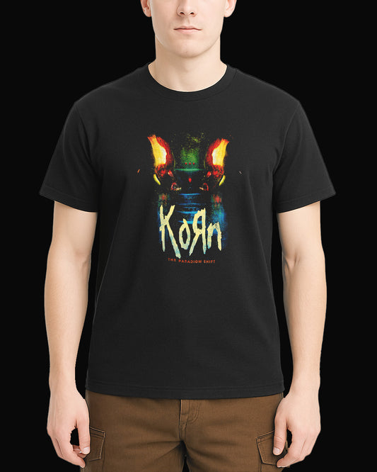Korn The Paradigm Shift Sırt Baskılı Siyah Tişört