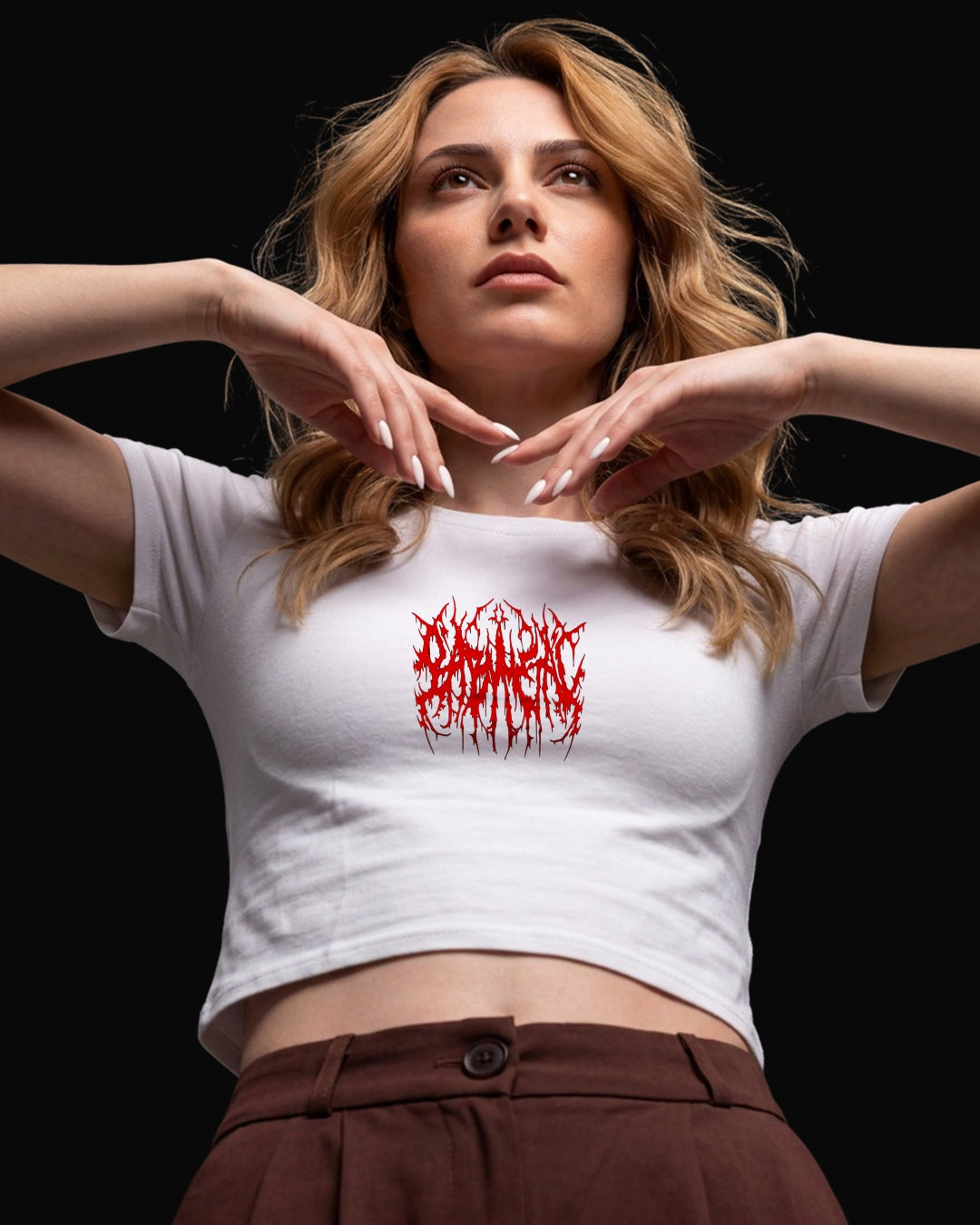 Babymetal Red Dead Beyaz Baby Tee Tişört