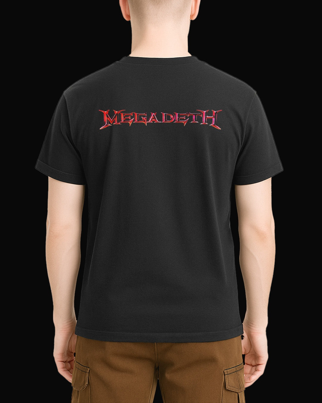 Megadeth Grup Logo Sırt Baskılı Siyah Tişört