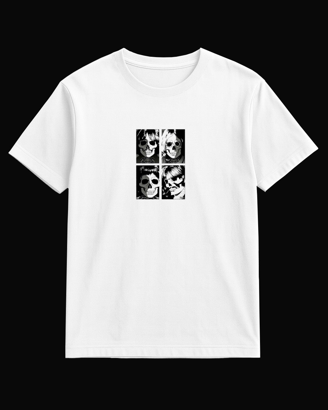 The Beatles Skull Beyaz Tişört
