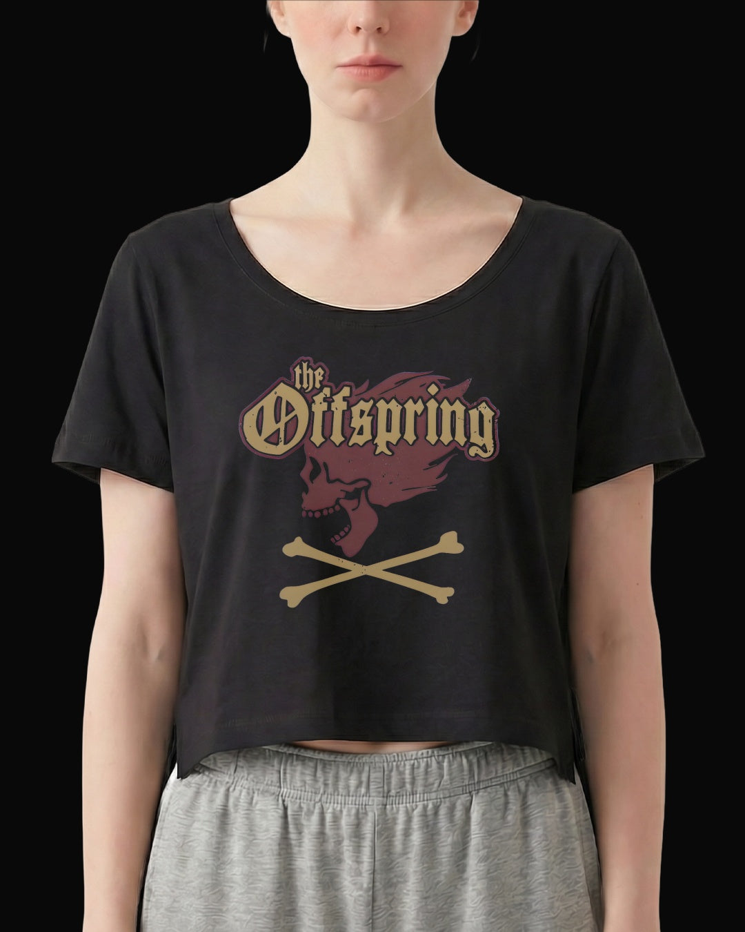 The Offspring Grup Logo Siyah Kadın Tişört