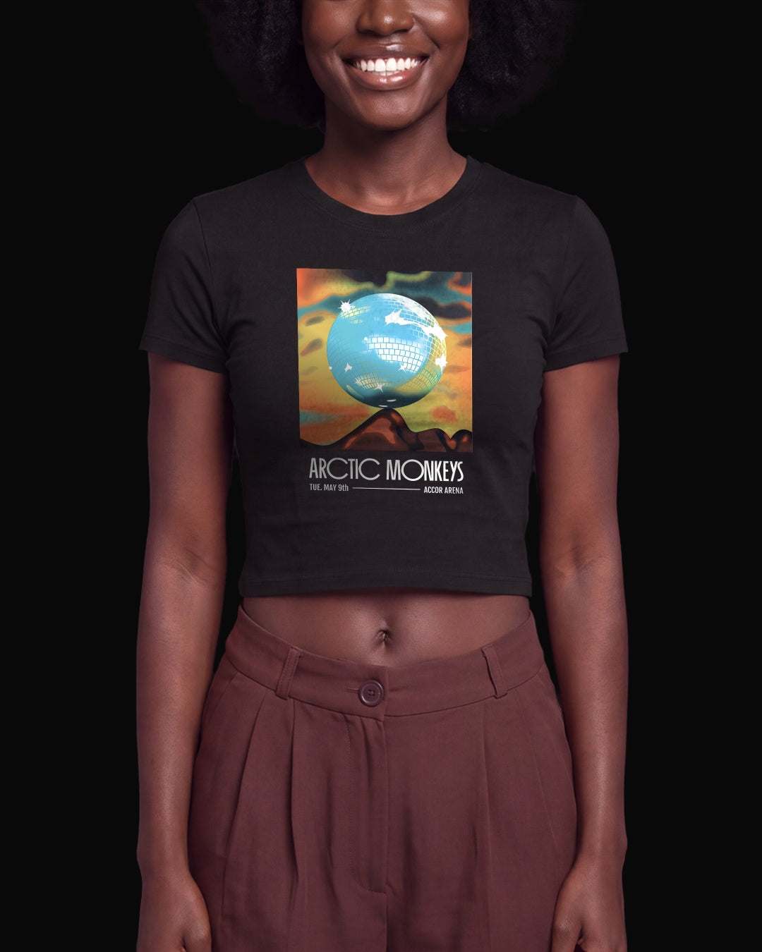 Arctic Monkeys Disco Ball Siyah Baby Tee Tişört