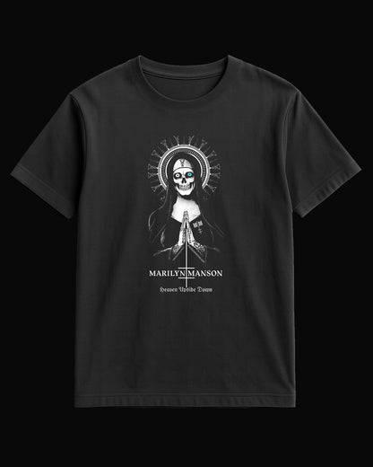 Marilyn Manson Heaven Upside Down Siyah Tişört