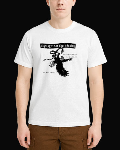 Rage Againts The Machine Democracy Beyaz Tişört