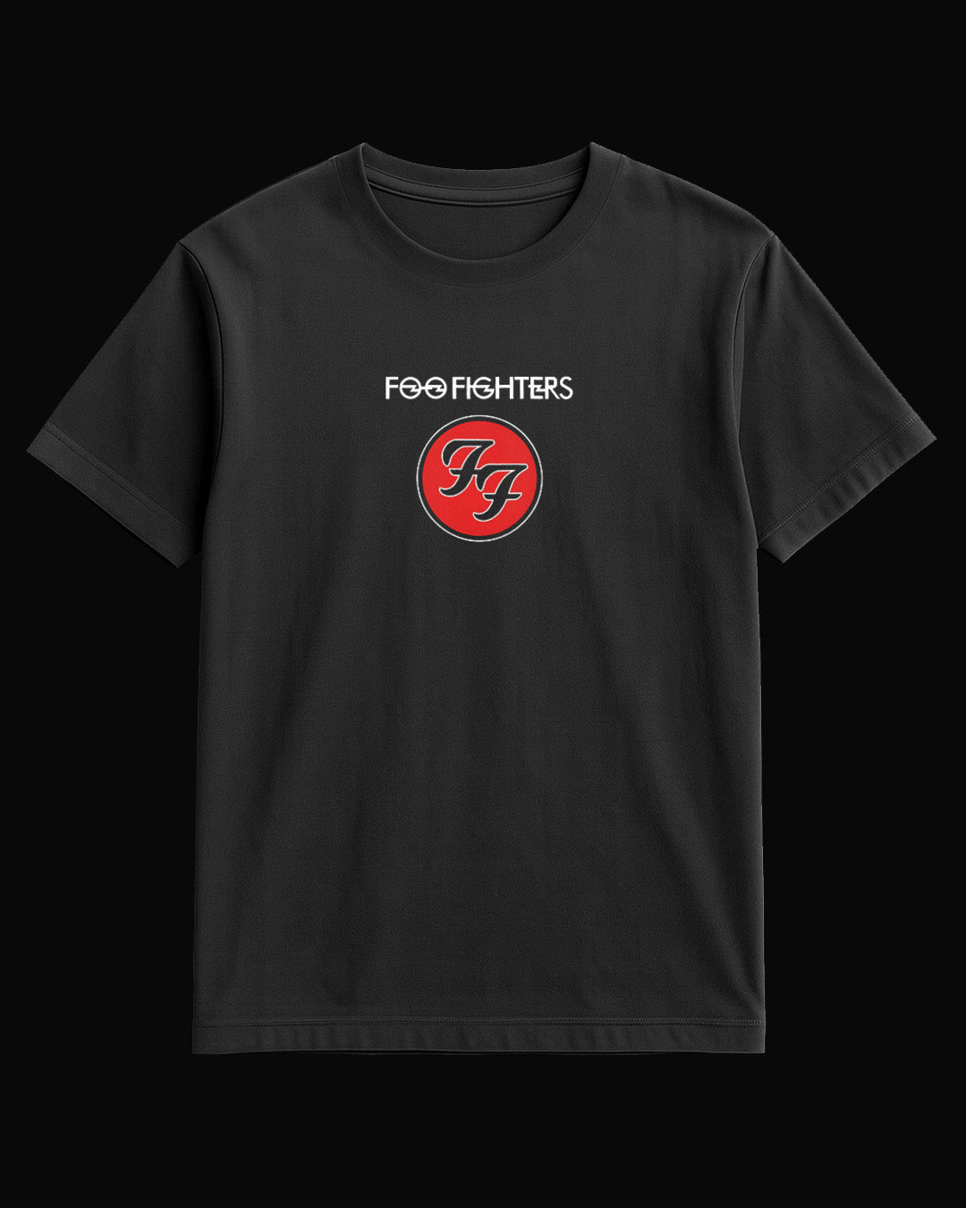 Foo Fighters F.F. Grup Logo Siyah Tişört V2