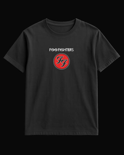 Foo Fighters F.F. Grup Logo Siyah Tişört V2