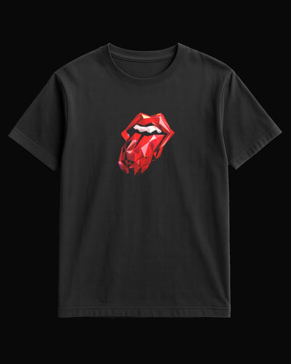 The Rolling Stones Diamond Tongue Black T-Shirt