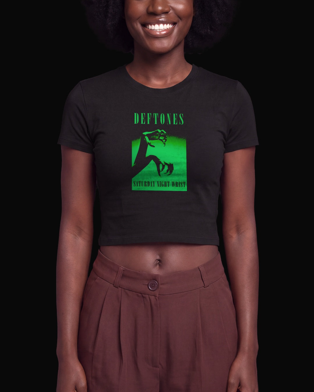 Deftones Saturday Night Wrist Siyah Baby Tee Tişört
