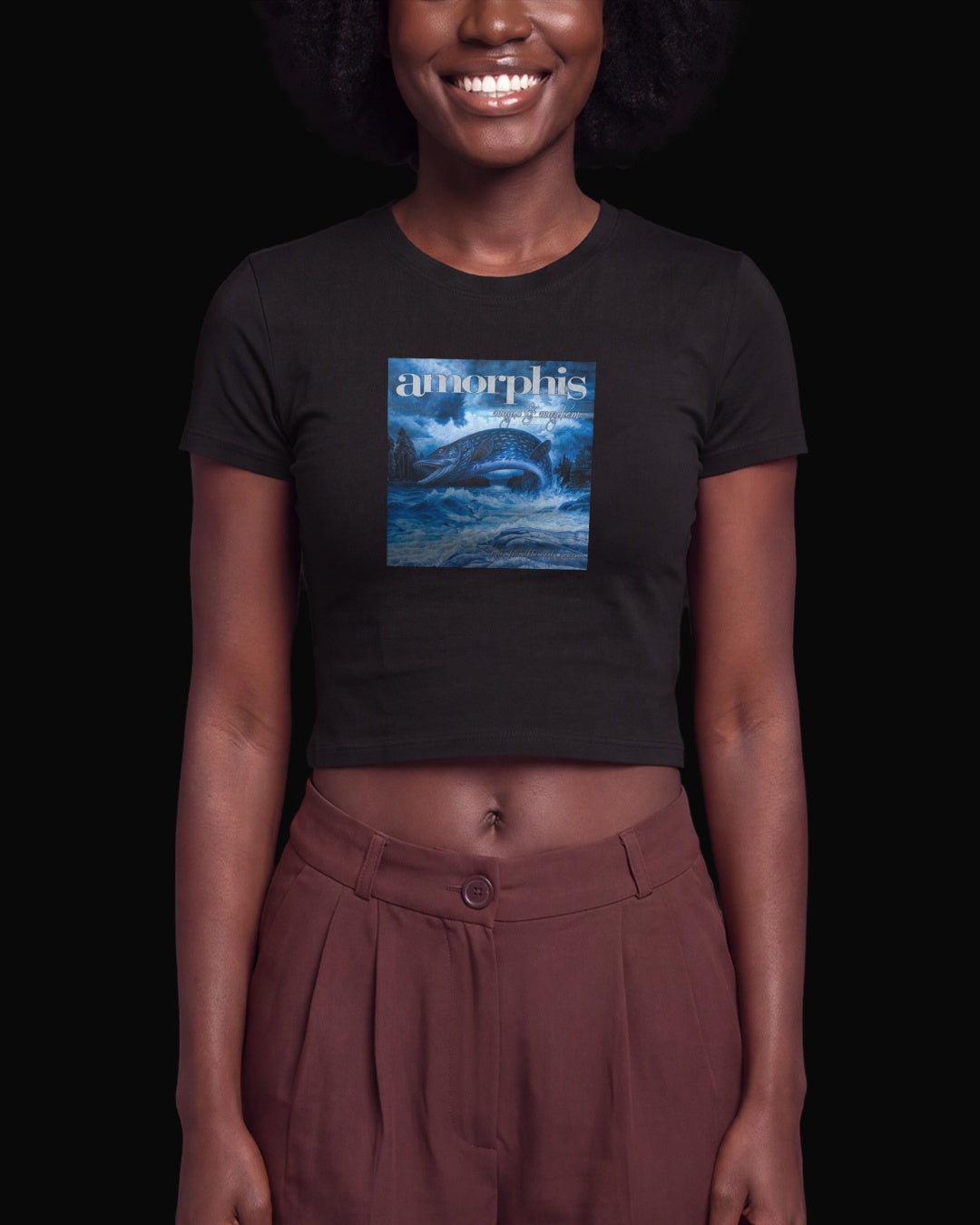 Amorphis Magic and Mayhem Siyah Baby Tee Tişört