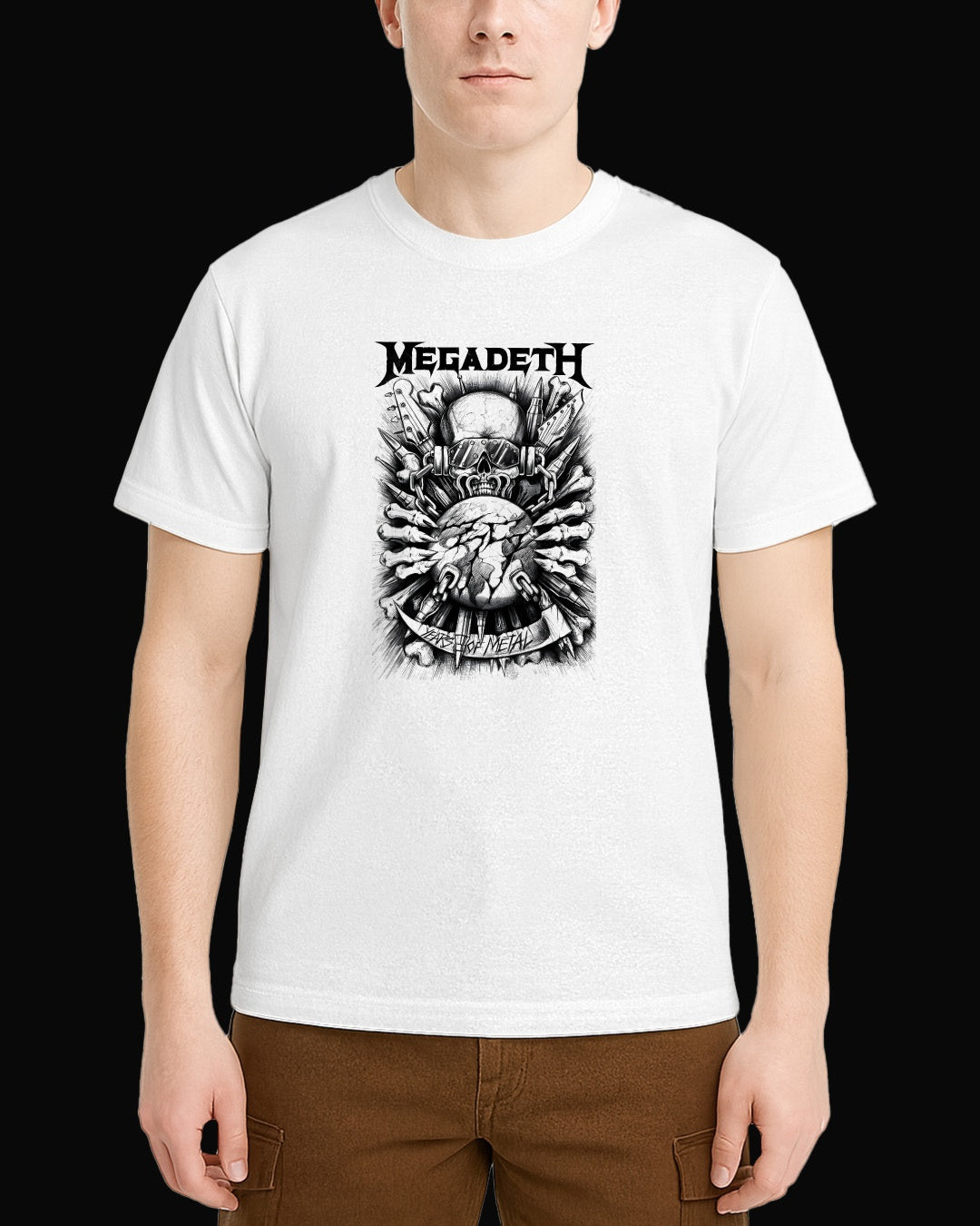 Megadeth Years Of Metal Beyaz Tişört