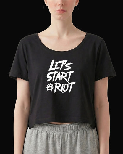 Three Days Grace LET'S START A RIOT Siyah Kadın Tişört