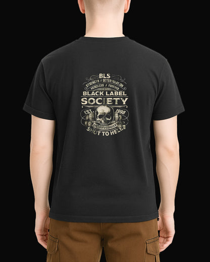 Black Label Society All The Time BLS Sırt Baskılı Siyah Tişört
