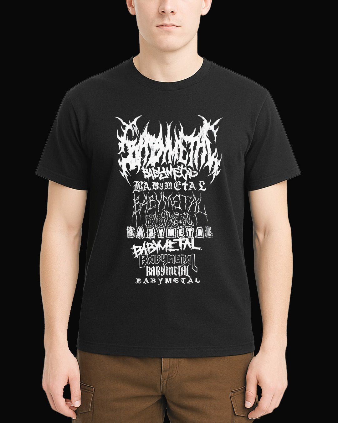 Babymetal Logo's of Grup Siyah Tişört