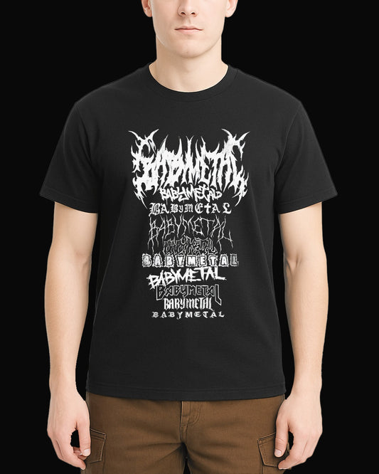Babymetal Logo's of Grup Siyah Tişört