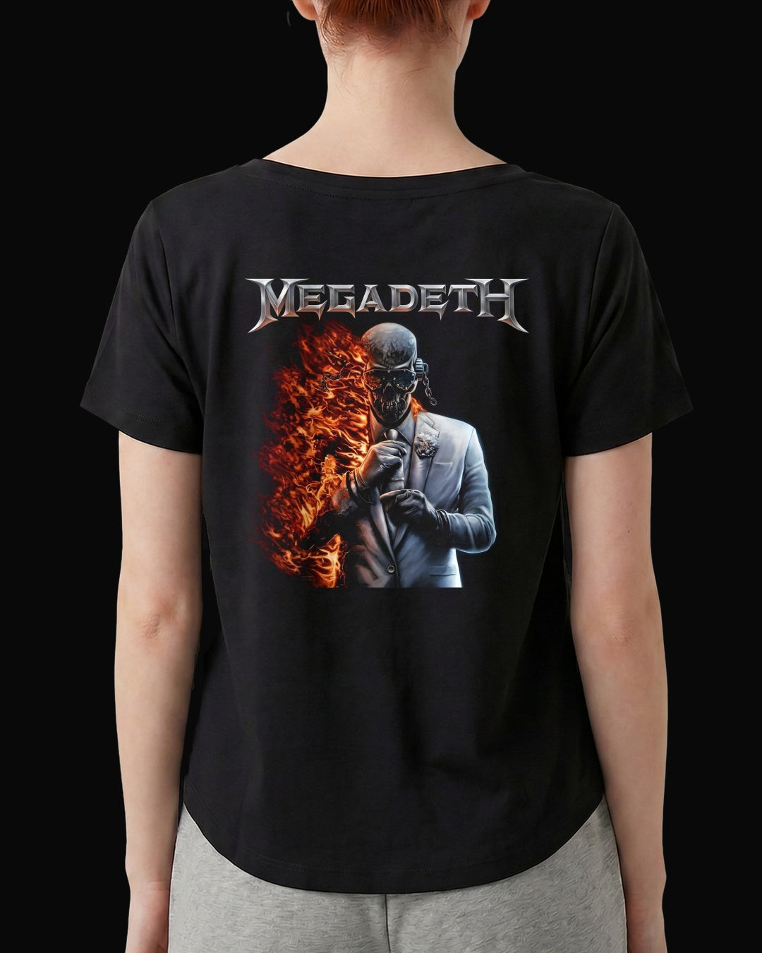 Megadeth 2026 ALBUM Sırt Baskılı Siyah Kadın Tişört