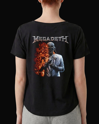 Megadeth 2026 ALBUM Sırt Baskılı Siyah Kadın Tişört