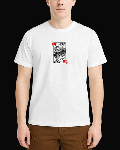 Queen Queen of Hearts Beyaz Tişört V2