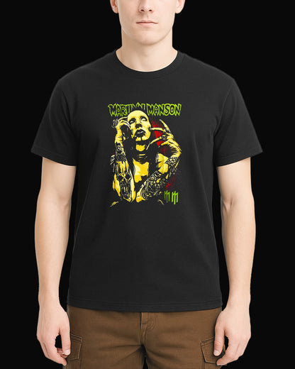 Marilyn Manson M.M. Siyah Tişört