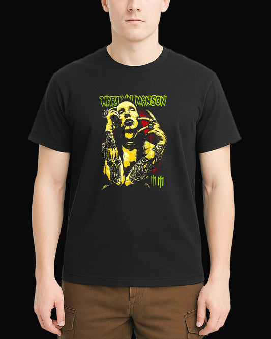 Marilyn Manson M.M. Siyah Tişört