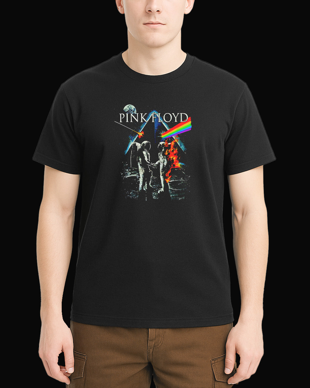 Pink Floyd Dark Side of the Moon Siyah Tişört V2