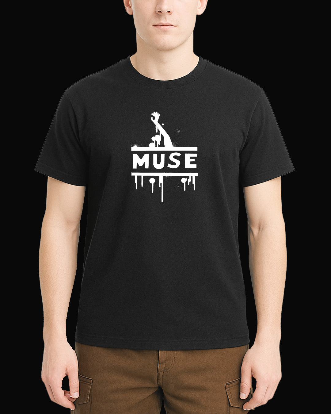 Muse Grup Logo Siyah Tişört V3