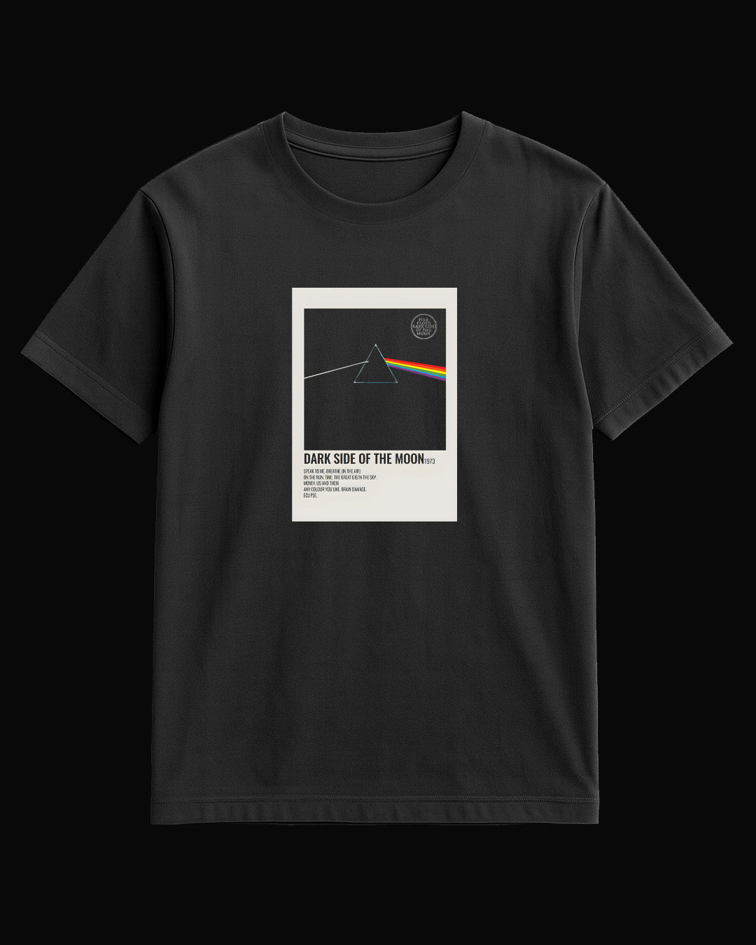 Pink Floyd Dark Side of the Moon Siyah Tişört V4