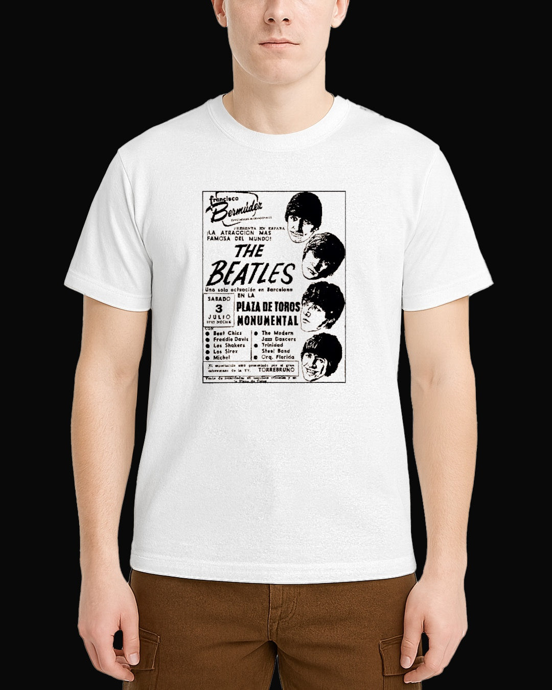 The Beatles Plaza De Toros Concert Beyaz Tişört