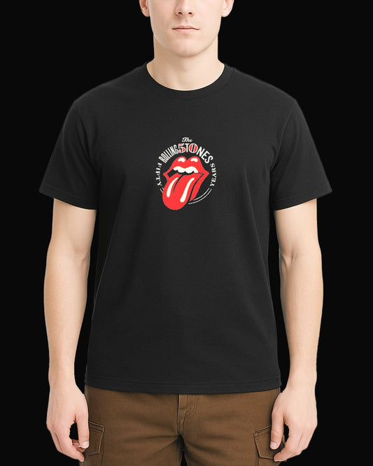 The Rolling Stones Fifty Years Siyah Tişört