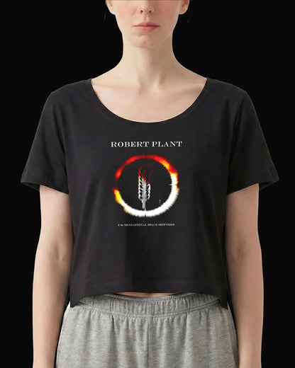 Robert Plant Flaming Feather Siyah Kadın Tişört