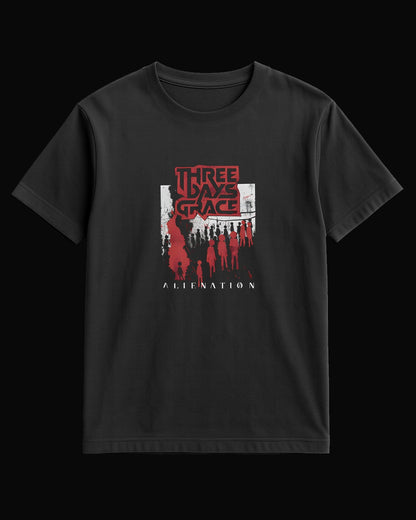 Three Days Grace Alienation Siyah Tişört