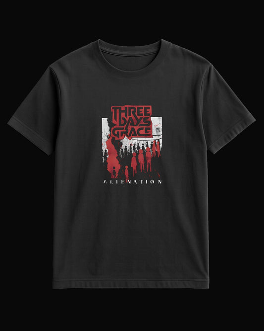 Three Days Grace Alienation Siyah Tişört