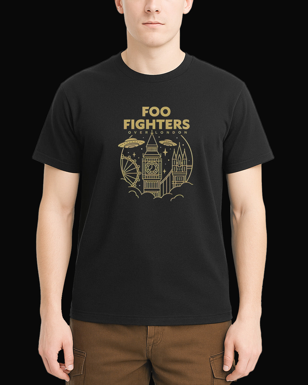 Foo Fighters Over London Siyah Tişört