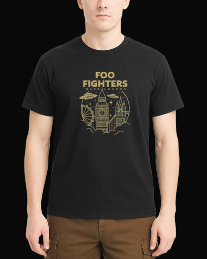 Foo Fighters Over London Siyah Tişört