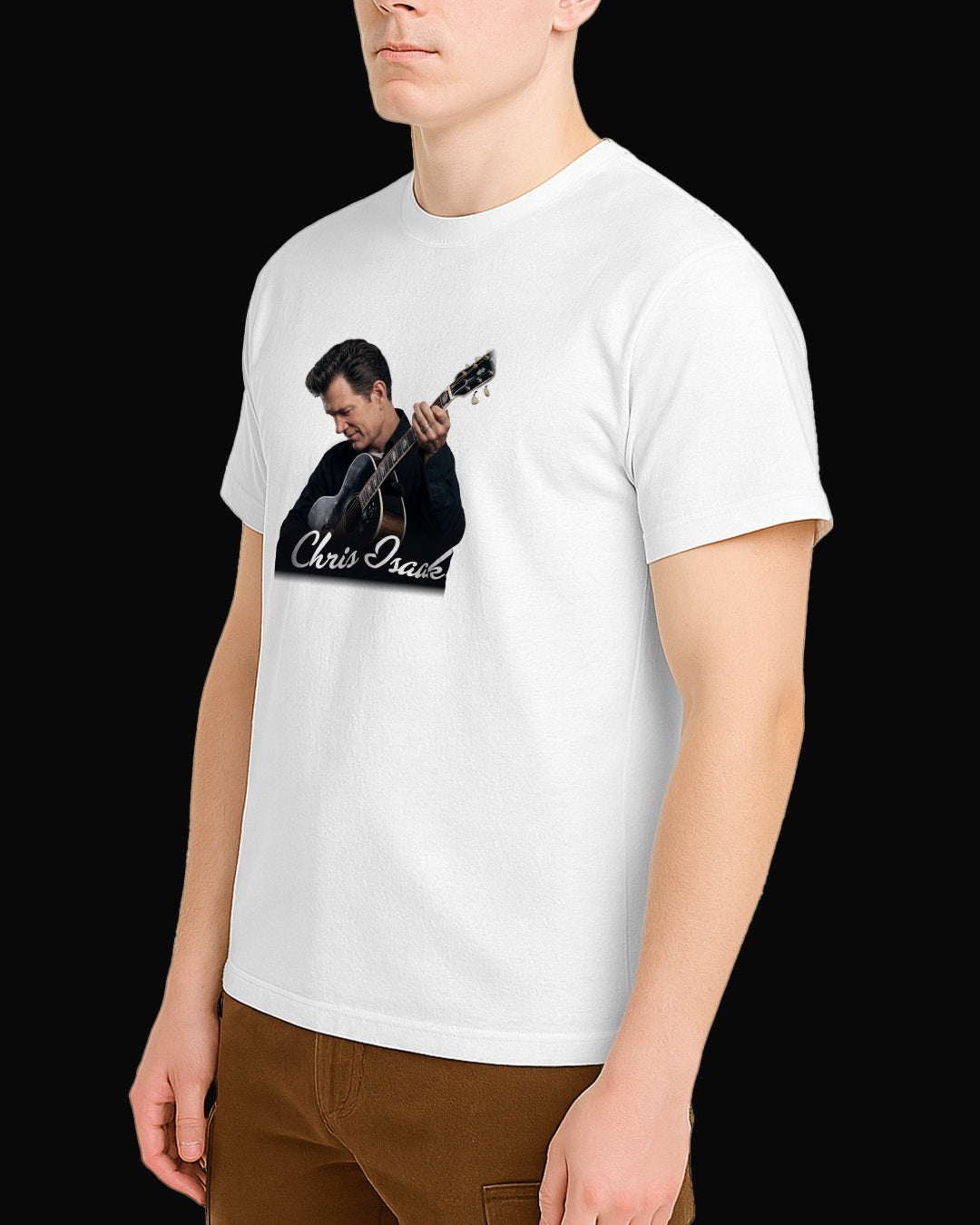 Chris Isaak Black Guitar Beyaz Tişört