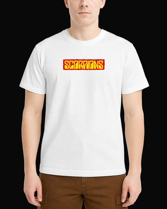 Scorpions Grup Logo-2 Beyaz Tişört