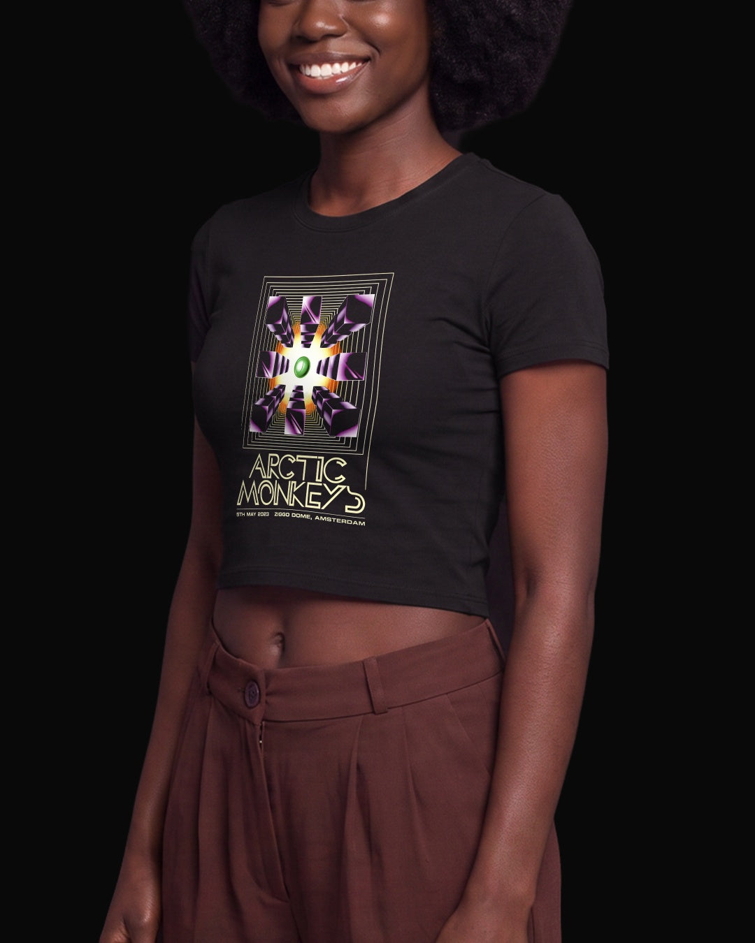 Arctic Monkeys Amsterdam Siyah Baby Tee Tişört