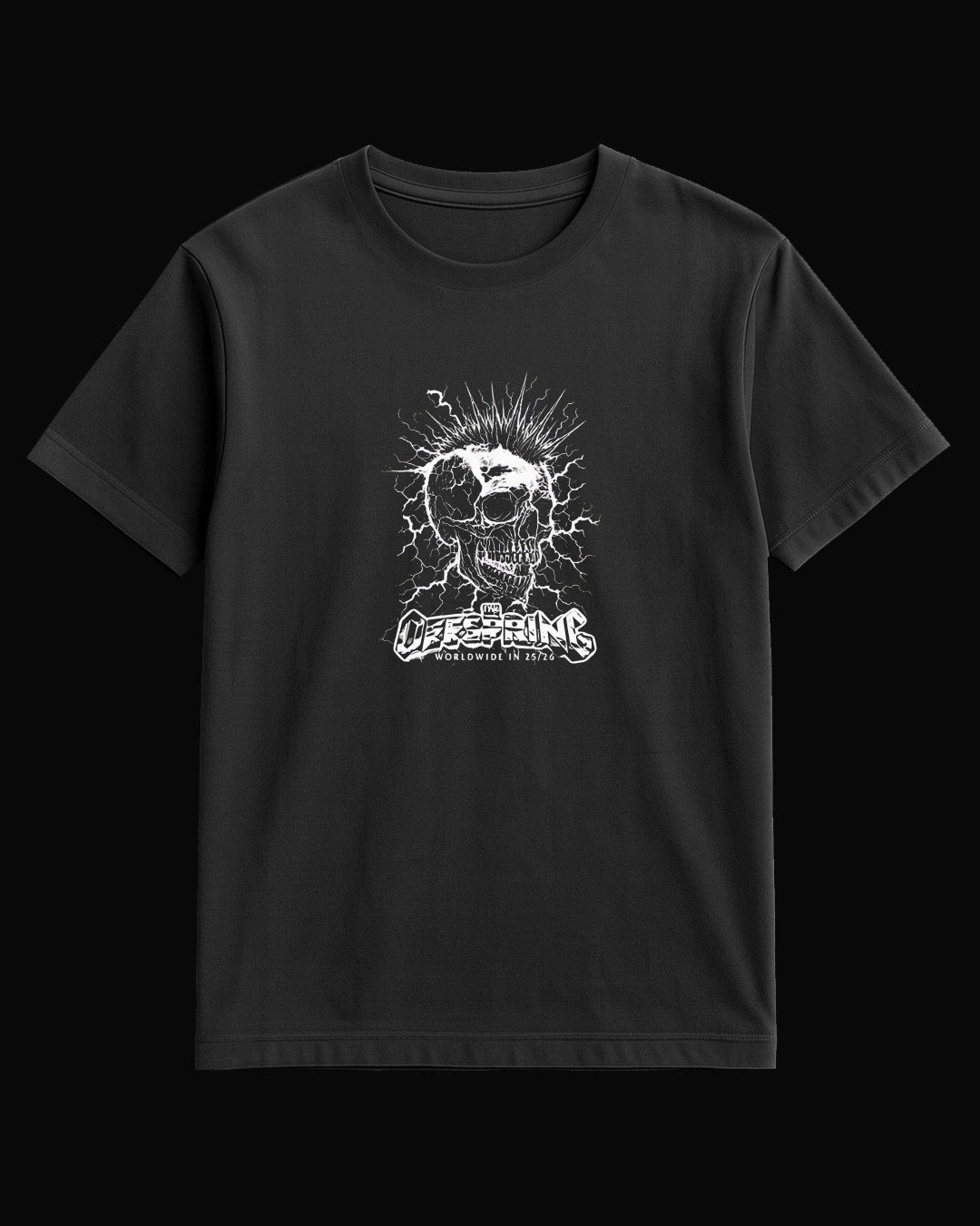 The Offspring Mohawk Skull Siyah Tişört