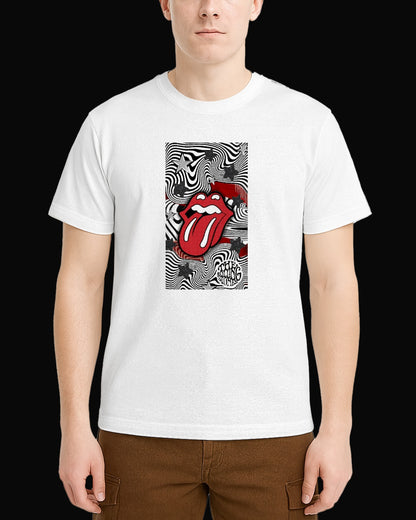 The Rolling Stones Grup Logo Beyaz Tişört V3