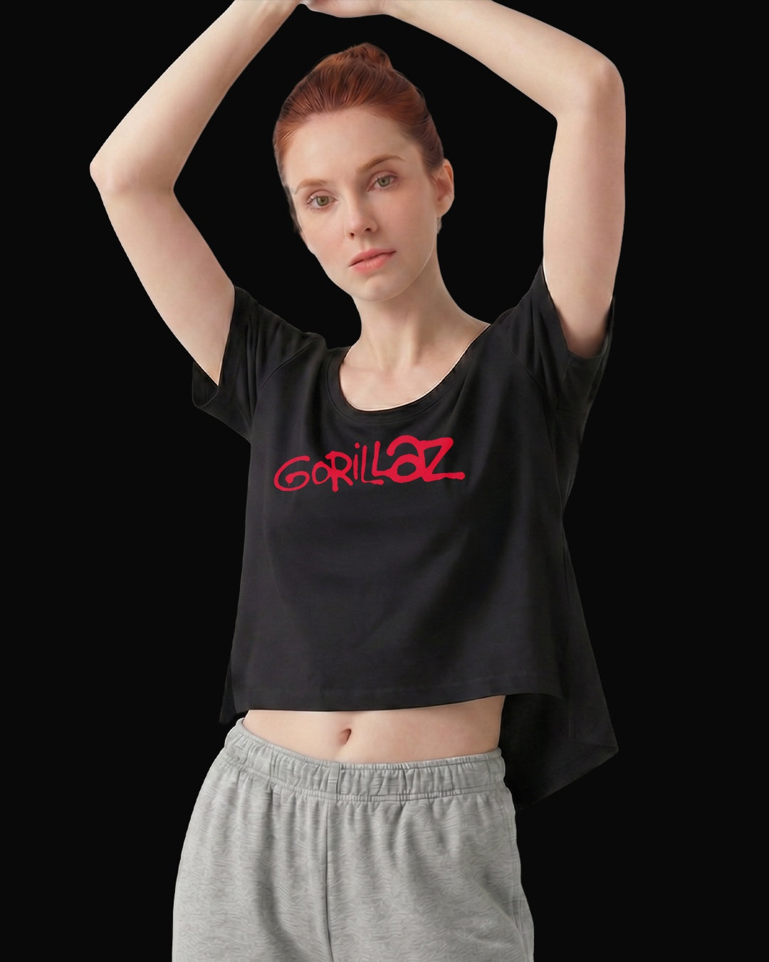 Gorillaz Grup Logo Siyah Kadın Tişört