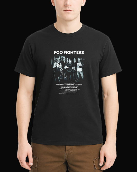 Foo Fighters Grup Logo Siyah Tişört